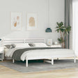 Vidaxl bedframe met hoofdeinde wit 180 x 200 cm massief grenenhout