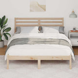 Vidaxl bedframe met hoofdeinde bruin 120 x 190 cm massief grenenhout