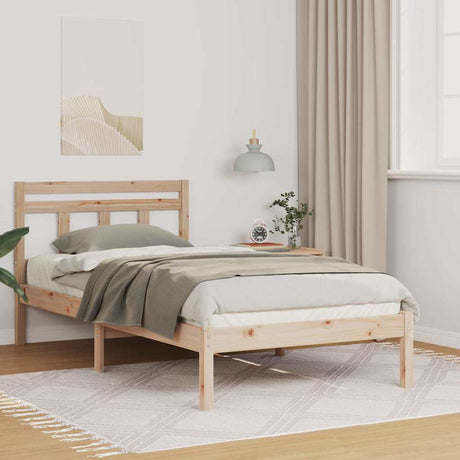 Vidaxl bedframe bruin 90 x 200 cm massief grenenhout