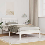Vidaxl bedframe wit 100 x 200 cm massief grenenhout