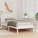 Vidaxl bedframe wit 100 x 200 cm massief grenenhout