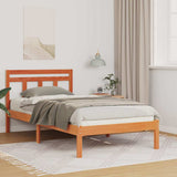 Vidaxl bedframe bruin 75 x 190 cm massief grenenhout