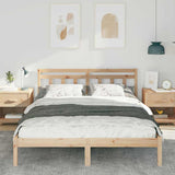 Vidaxl bedframe bruin 160 x 200 cm massief grenenhout