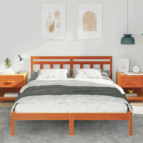 Vidaxl bedframe bruin 160 x 200 cm massief grenenhout
