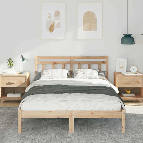 Vidaxl bedframe bruin 120 x 190 cm massief grenenhout