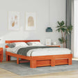 Vidaxl bedframe wasbruin 140 x 200 cm massief grenenhout