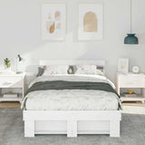Vidaxl bedframe met hoofdeinde wit 120 x 200 cm massief grenenhout
