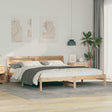 Vidaxl bedframe met hoofdeinde bruin 180 x 200 cm massief grenenhout