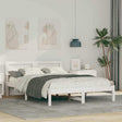 Vidaxl bedframe met hoofdeinde wit 120 x 200 cm massief grenenhout