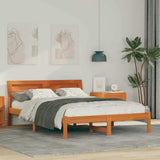 Vidaxl bedframe wasbruin 120 x 190 cm massief grenenhout