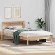 Vidaxl bedframe met hoofdeinde bruin 80 x 200 cm massief grenenhout