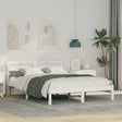 Vidaxl bedframe met hoofdeinde wit 120 x 200 cm massief grenenhout
