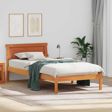 Vidaxl bedframe wasbruin 100 x 200 cm massief grenenhout
