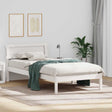 Vidaxl bedframe met hoofdeinde wit 80 x 200 cm massief grenenhout