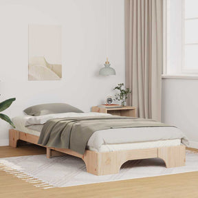 Vidaxl bedframe bruin 100 x 210 cm massief grenenhout