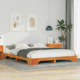 Vidaxl bedframe bruin 160 x 210 cm massief grenenhout