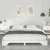 Vidaxl bedframe wit 200 x 210 cm massief grenenhout