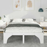 Vidaxl bedframe wit 160 x 200 cm massief grenenhout