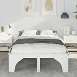 Vidaxl bedframe wit 135 x 190 cm massief grenenhout