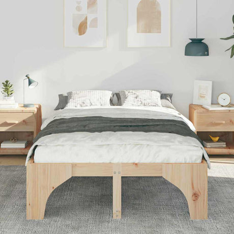 Vidaxl bedframe bruin 120 x 190 cm massief grenenhout