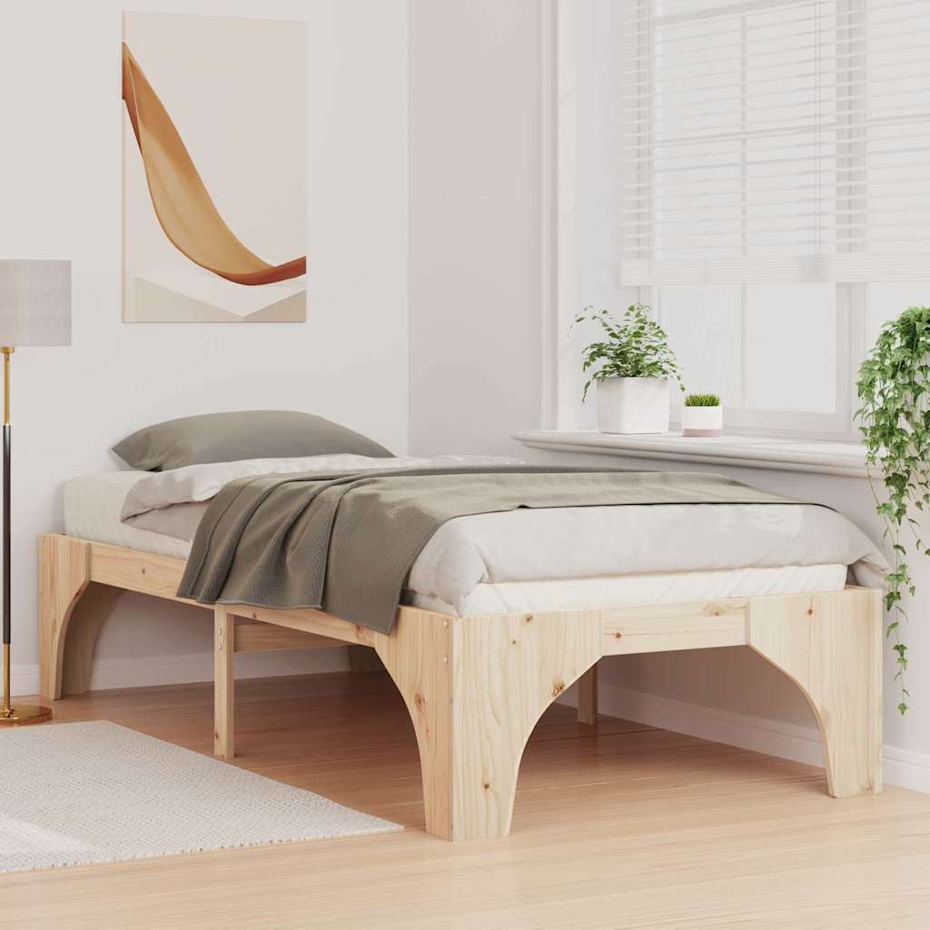 Vidaxl bedframe bruin 80 x 200 cm massief grenenhout