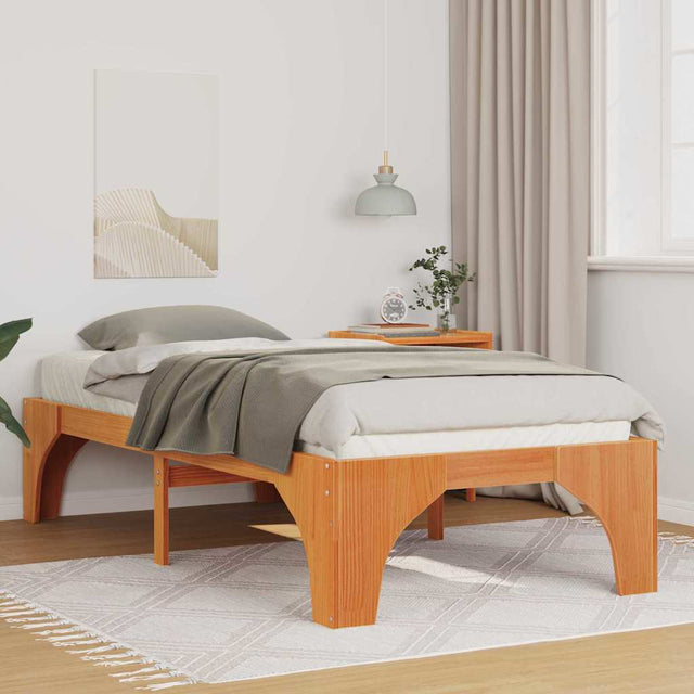 Vidaxl bedframe bruin 80 x 200 cm massief grenenhout