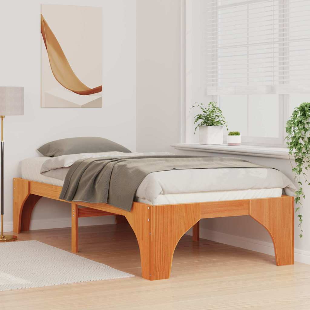 Vidaxl bedframe bruin 80 x 200 cm massief grenenhout