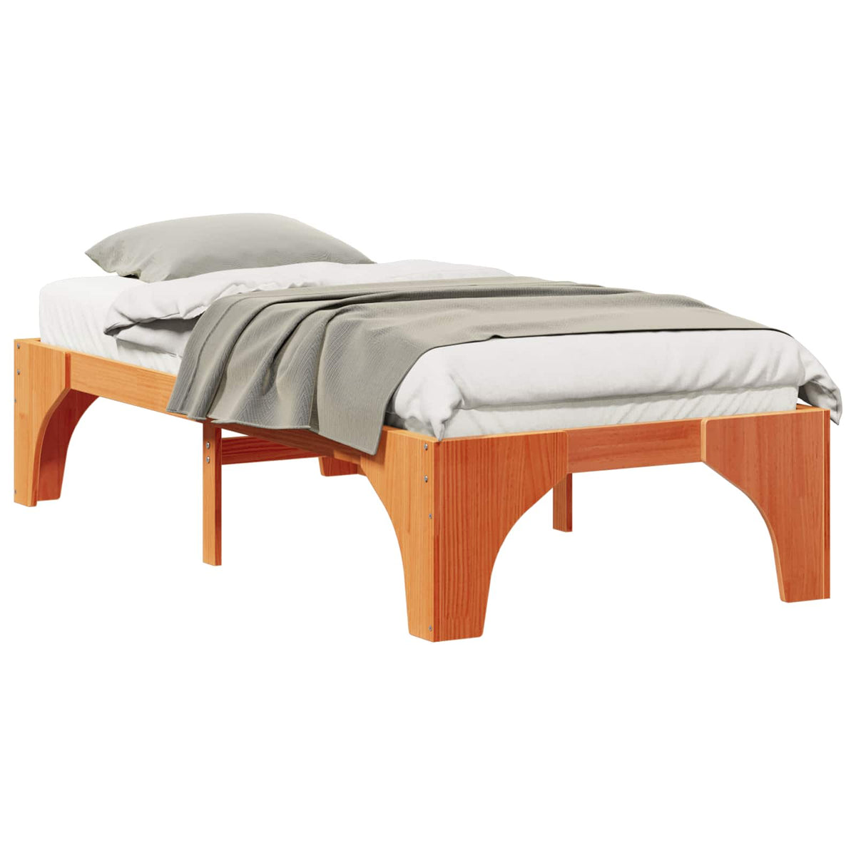 Vidaxl bedframe bruin 80 x 200 cm massief grenenhout