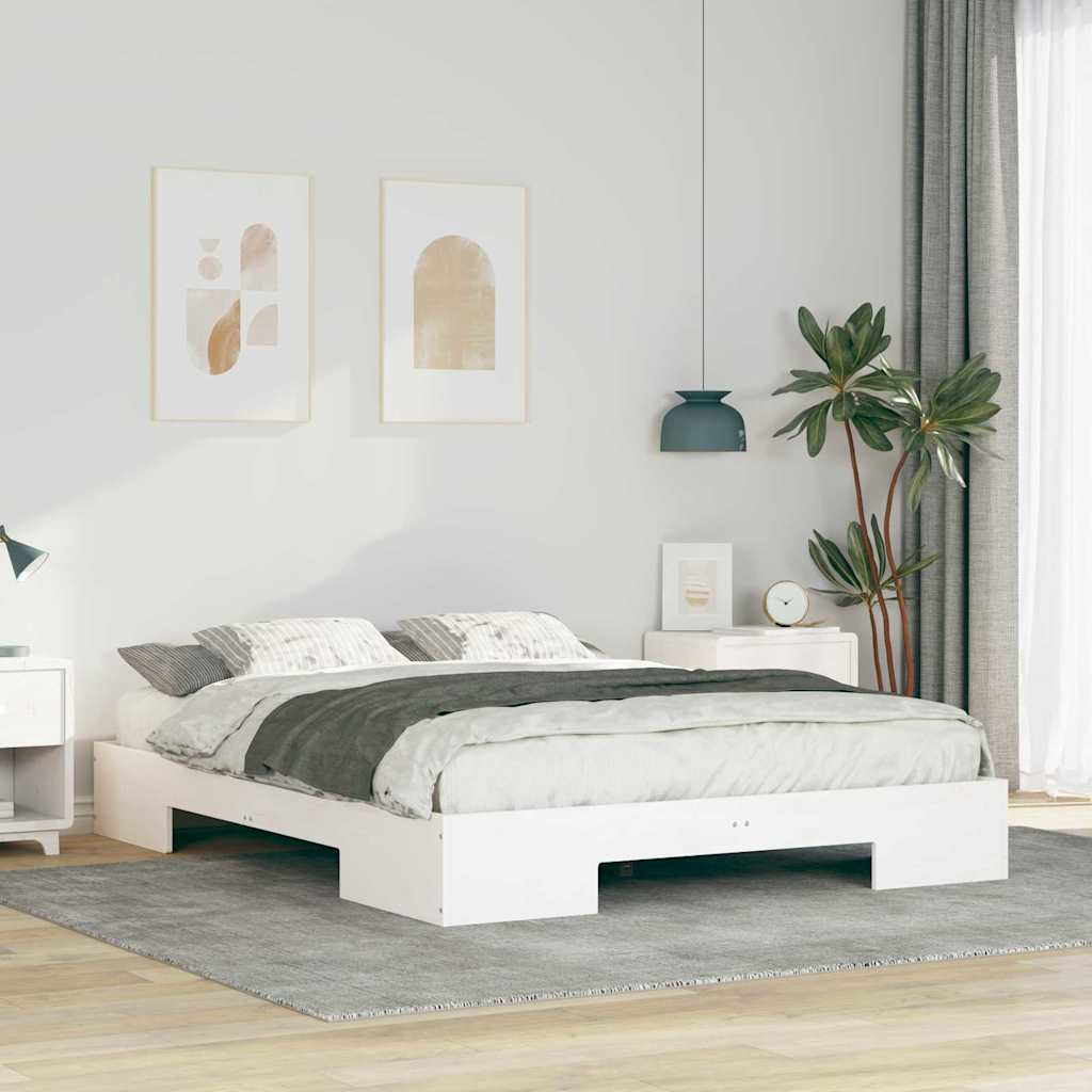 Vidaxl bedframe wit 160 x 200 cm