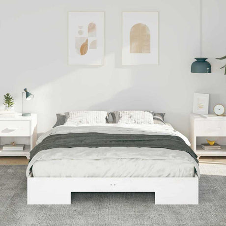 Vidaxl bedframe wit 140 x 200 cm