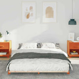 Vidaxl bedframe wasbruin 150 x 200 cm massief grenenhout