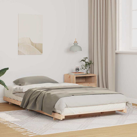 Vidaxl bedframe bruin 90 x 210 cm massief grenenhout