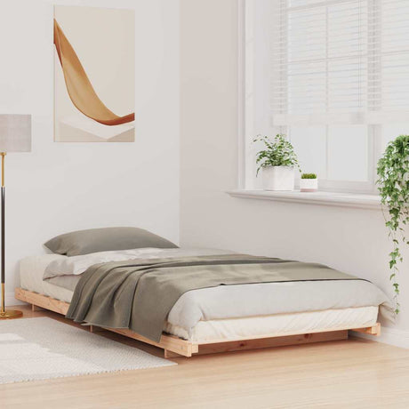 Vidaxl bedframe bruin 90 x 210 cm massief grenenhout