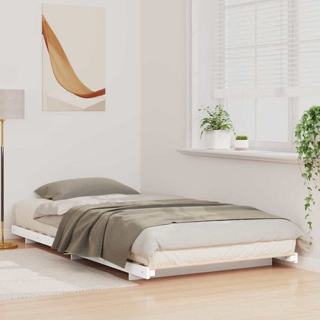 Vidaxl bedframe wit 80 x 220 cm massief grenenhout