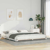 Vidaxl bedframe wit 180 x 220 cm massief grenenhout