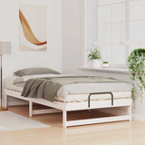 Vidaxl bedframe wit 100 x 200 cm massief grenenhout
