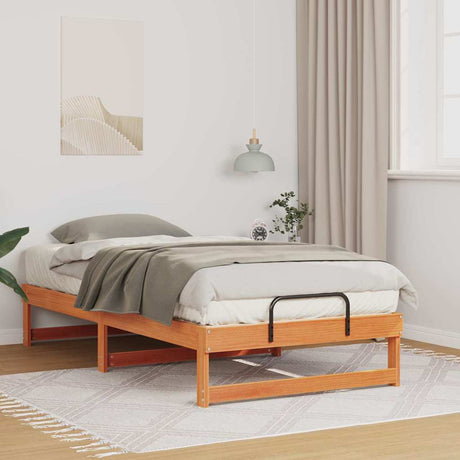 Vidaxl bedframe bruin 90 x 200 cm massief grenenhout