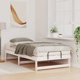 Vidaxl bedframe wit 75 x 190 cm massief grenenhout