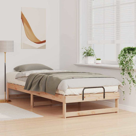Vidaxl bedframe bruin 80 x 220 cm massief grenenhout