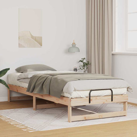 Vidaxl bedframe bruin 90 x 220 cm massief grenenhout