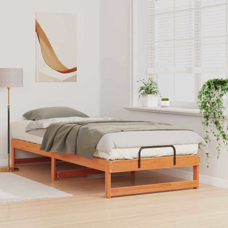 Vidaxl bedframe bruin 90 x 220 cm massief grenenhout