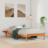 Vidaxl bedframe met zijtafels wasbruin 100 x 210 cm massief grenenhout