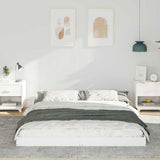 Vidaxl bedframe wit 150 x 200 cm massief grenenhout