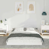 Vidaxl bedframe wit 140 x 190 cm massief grenenhout