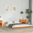 Vidaxl bedframe wasbruin 140 x 190 cm massief grenenhout