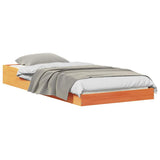 Vidaxl bedframe wasbruin 100 x 200 cm massief grenenhout