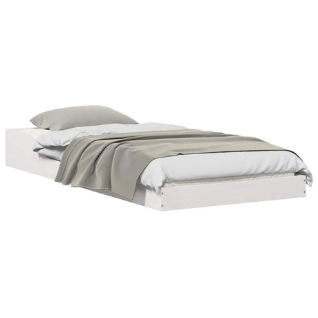 Vidaxl bedframe wit 80 x 200 cm massief grenenhout