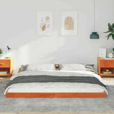 Vidaxl bedframe wasbruin 200 x 210 cm massief grenenhout