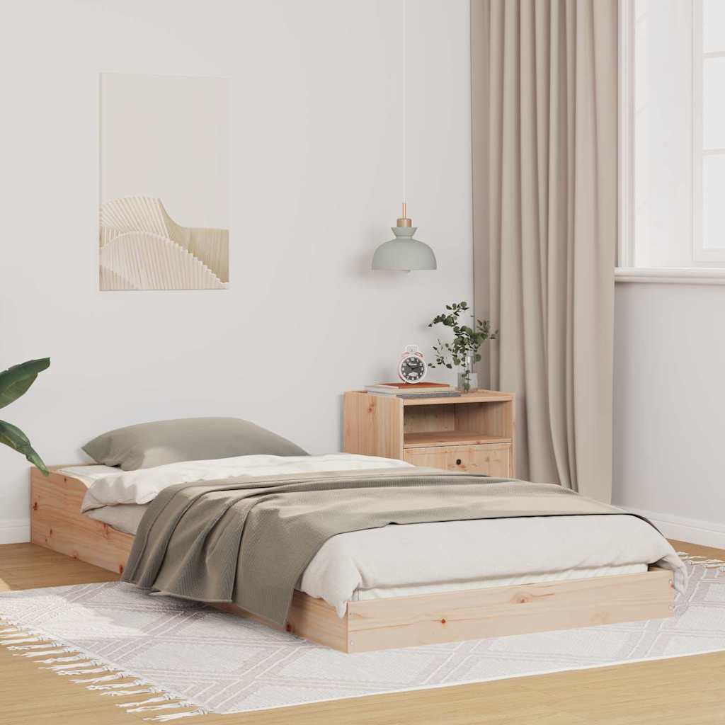 Vidaxl bedframe naturel 100 x 220 cm massief grenenhout