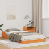 Vidaxl bedframe wasbruin 100 x 220 cm massief grenenhout